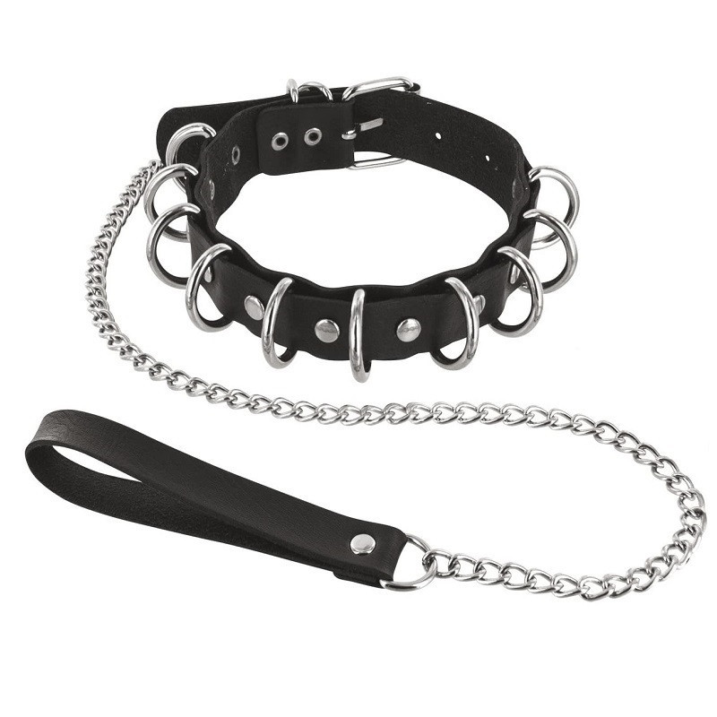 Collar Y Correa Fetish Tentation Anillas