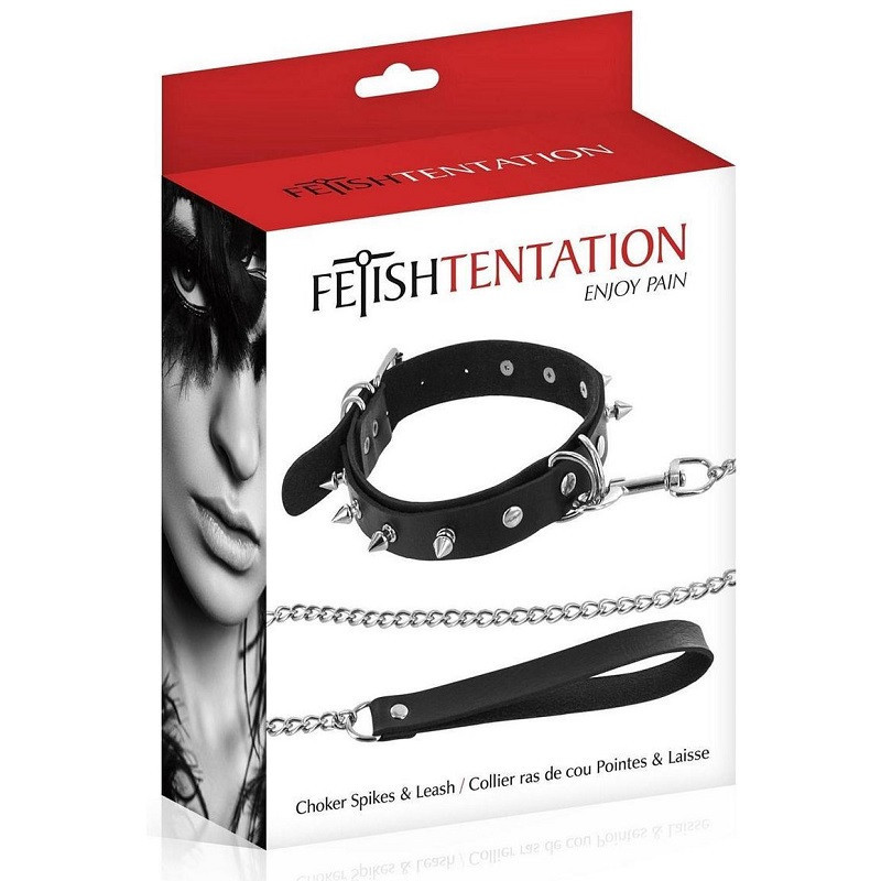 Collar Y Correa Fetish Tentation Pinchos