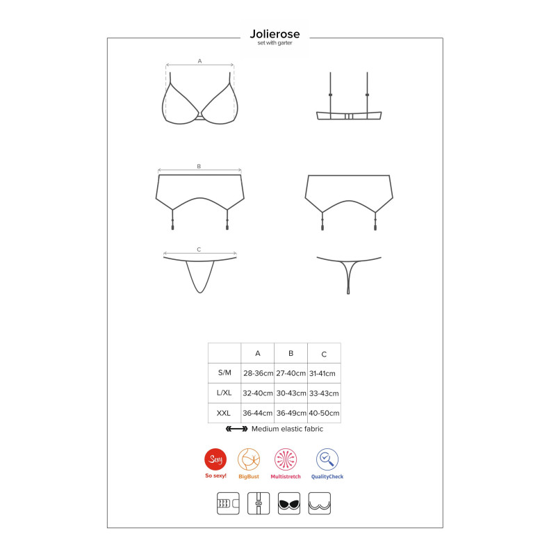 Conjunto 3 Piezas De Obsessive Rojo Jolierose