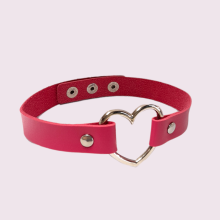 Gargantilla Choker Con Corazón Fucsia