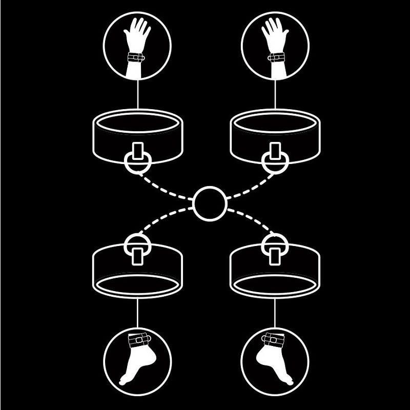 Conjunto Esposas Fetish Submissive Manos y Tobillos