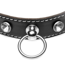 Gargantilla Choker Strict Piedras Blancas Y Anilla