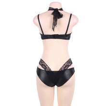 Conjunto Wetlook Body Leatherbra