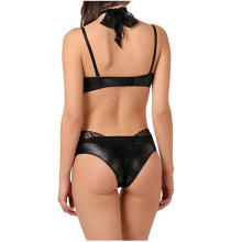 Conjunto Wetlook Body Leatherbra