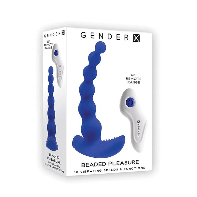 Control Remoto Estimulador Con Vibración Recargable Anal Beaded Pleasure Gender X