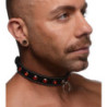 Gargantilla Choker Strict Piedras Rojas Y Anilla