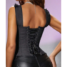 Corset Vaquero Gris Oscuro Lazos