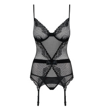 Corset y Tanga De Obsessive Negro Lustella