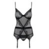 Corset y Tanga De Obsessive Negro Lustella