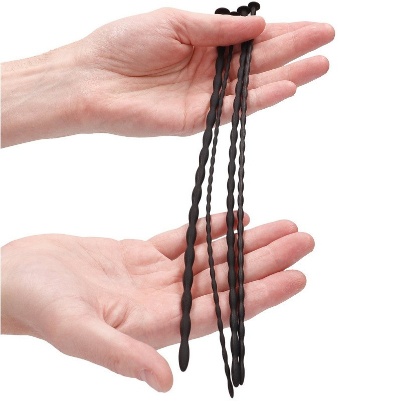 Dilatador Uretral Ouch Set 4 Sondas Uretra Beginner Silicone Spiral
