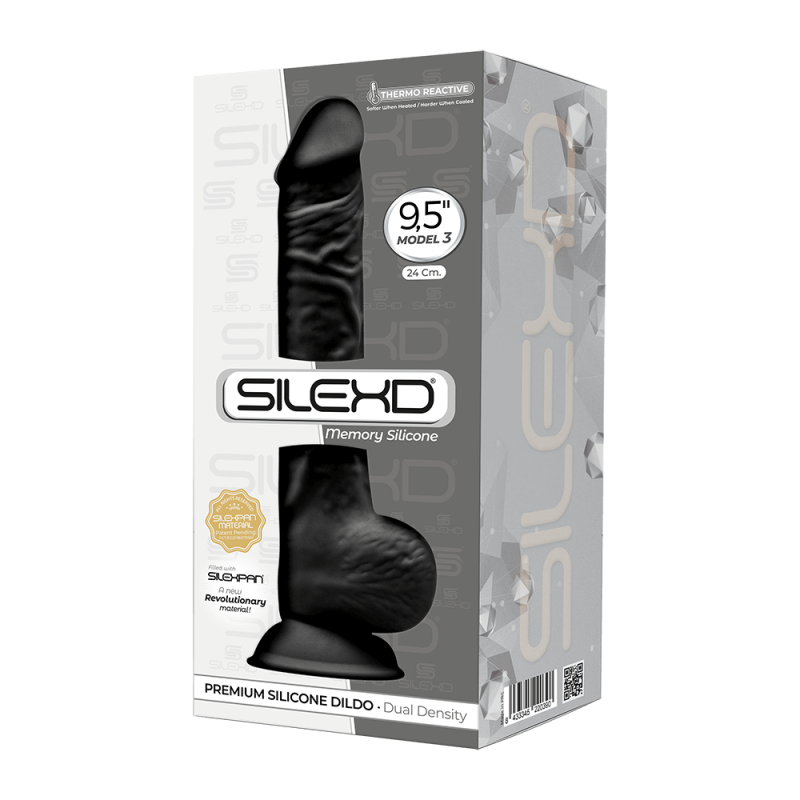 Dildo Con Ventosa SILEXD 9,5 Negro