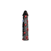 Dildo Dilatador All Black Estriado 26 cm