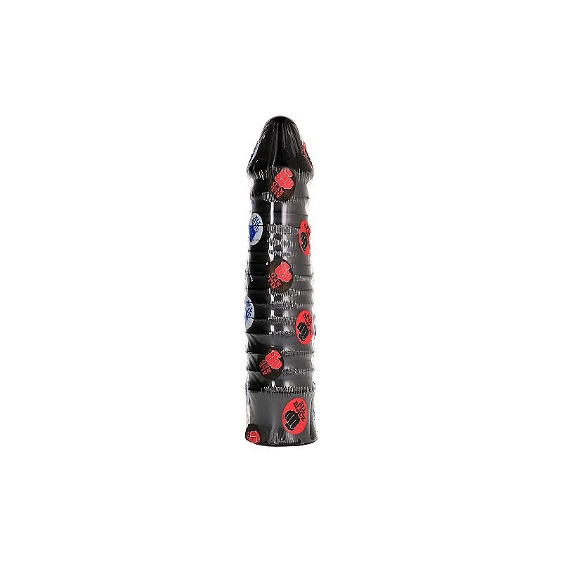 Dildo Dilatador All Black Estriado 26 cm