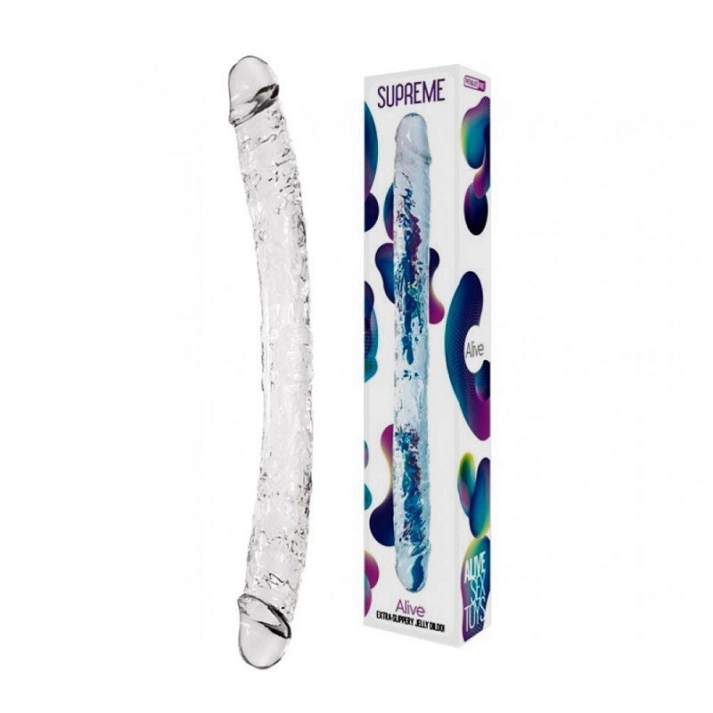 Dildo Doble Pene Transparente Supreme Alive