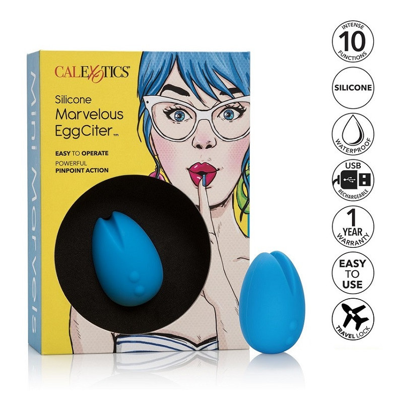Estimulador recargable Calexotics Silicona Mini Marvelous Eggciter