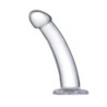Dildo Jelly Glazed Curved Clear 18 cm