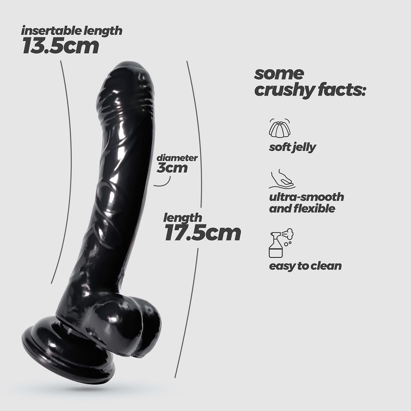 Dildo Jelly Hudini Negro Crushious