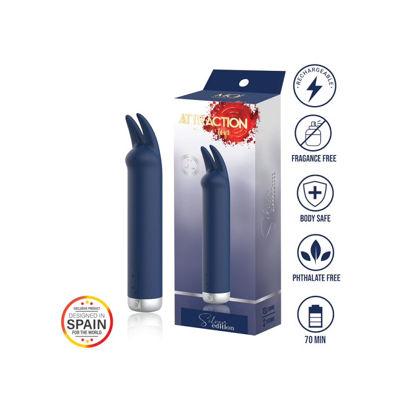 Estimulador Recargable Conejito Mai Attraction Silver Edition