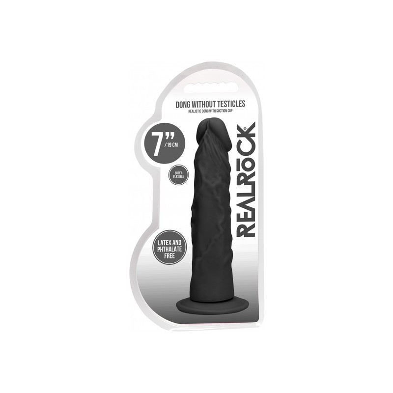 Dildo Realrock Flexible Negro 7"