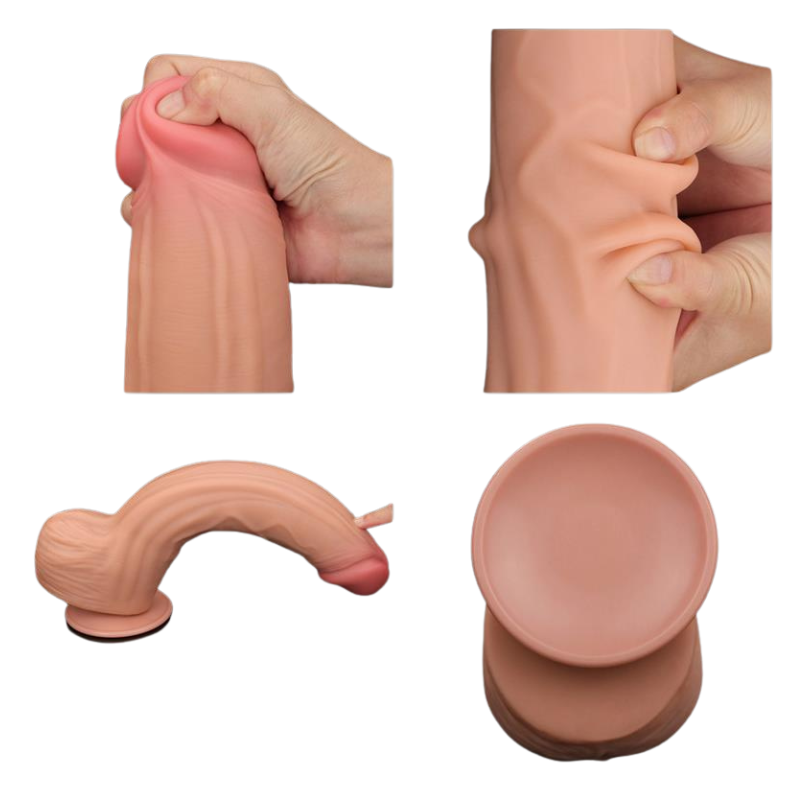 Dildo Sliding Skin Dual Density Lovetoy 12"