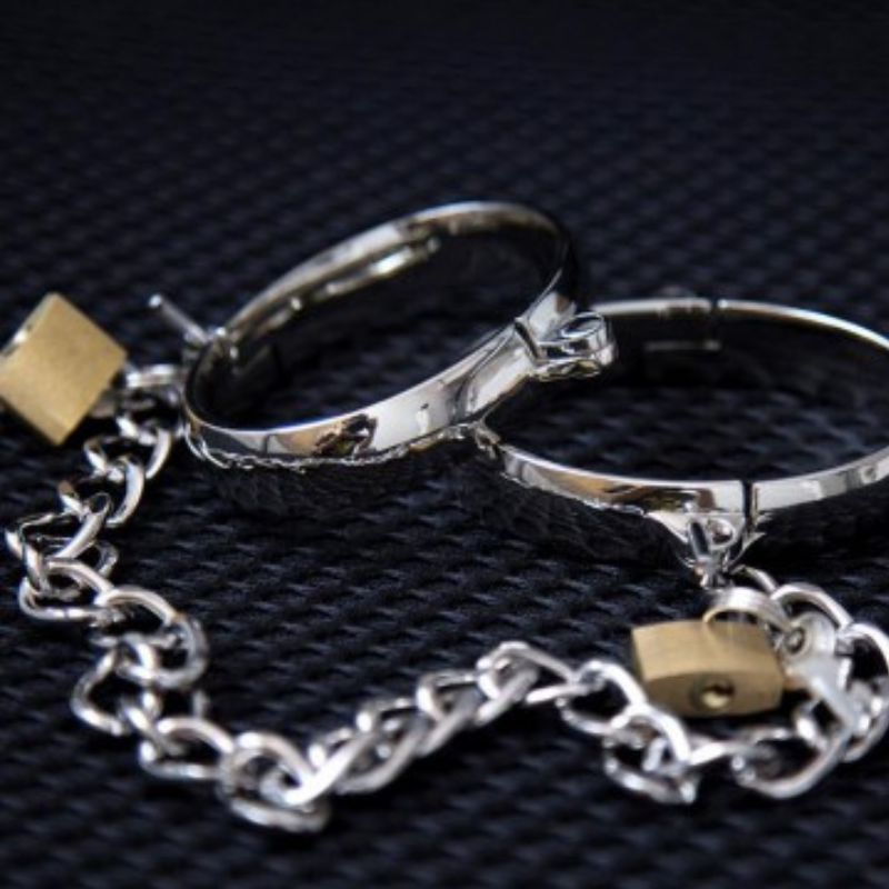 Esposas de Metal con Cadena y Candados