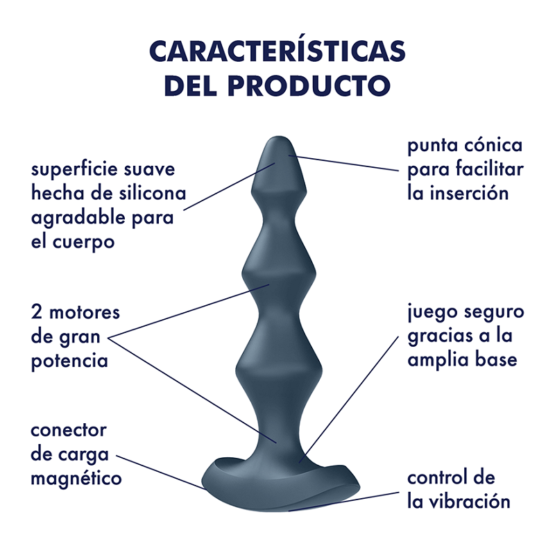 Estimulador Anal Con Vibración Recargable Satisfyer Lolli Plug 1
