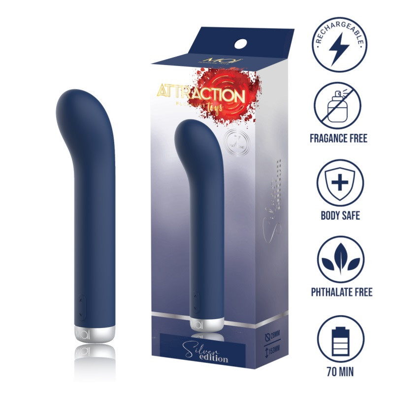 Estimulador Recargable Vibrador Mai G-Spot Attraction Silver Edition