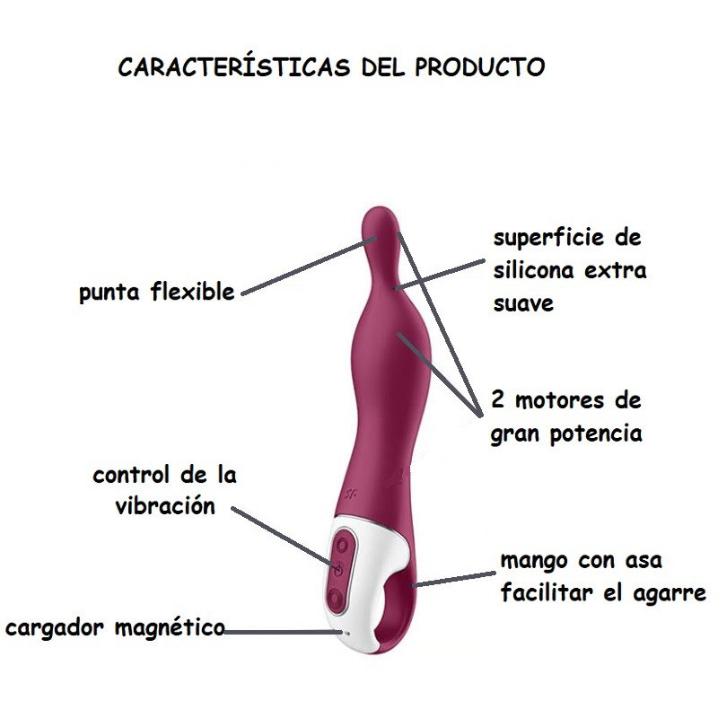 Estimulador Recargable Vibrador Satisfyer A-Mazing 1 Burdeos