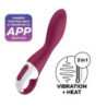 Estimulador Recargable Vibrador Satisfyer Heated Thrill Vibrator APP Burdeos