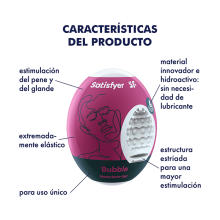 Huevos Masturbadores Satisfyer Egg 3 Unidades Bubble