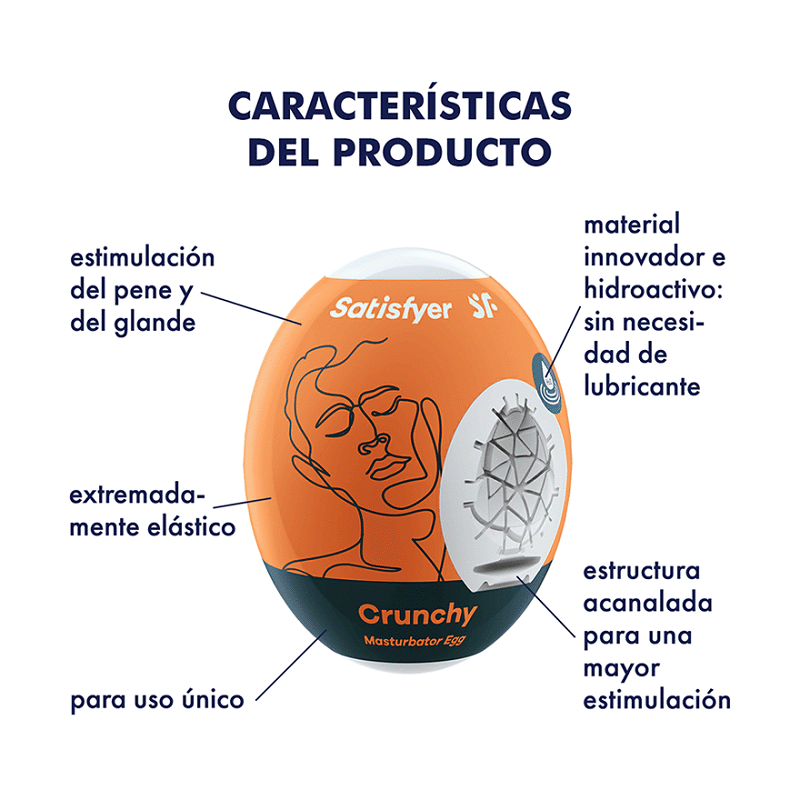 Huevos Satisfyer Egg 3 Unidades Crunchy
