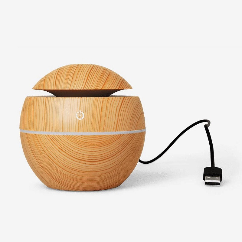 Humidificador Eléctrico Bola Imitación Madera