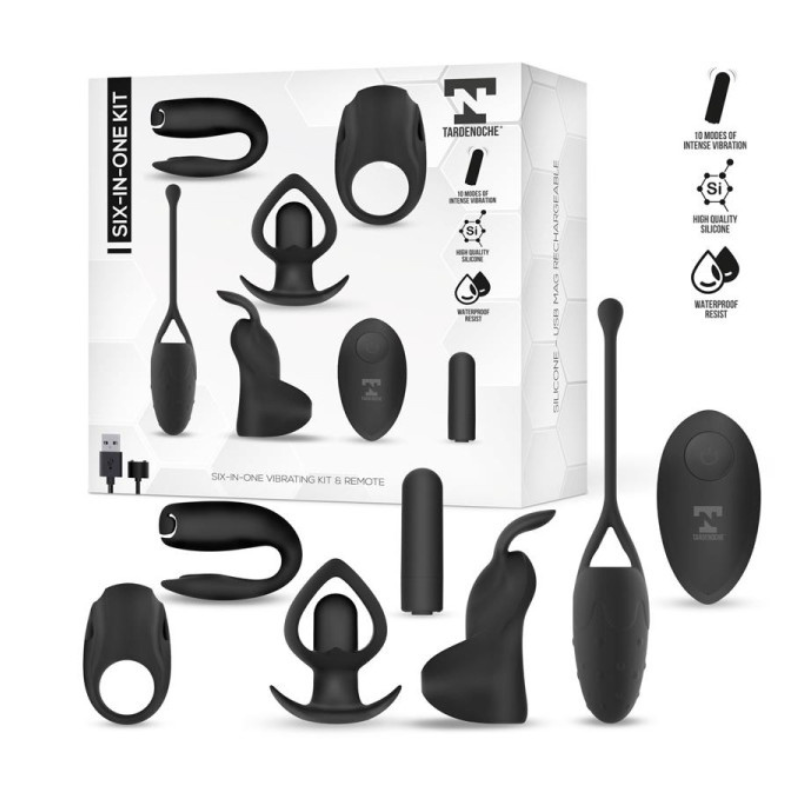 Estuche Regalo Control Remoto Con Vibración Recargable Six In One