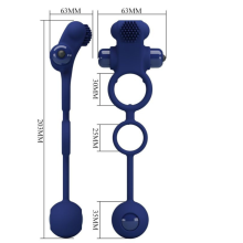 Anillo Vibrador Pene y Testículos con Plug Anal Remington Pretty Love