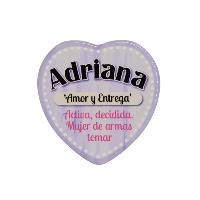 Imán Nombre Adriana Cerámica