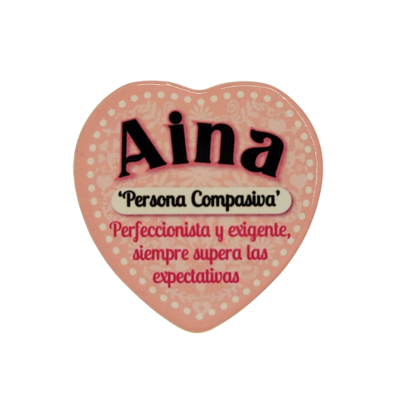 Imán Nombre Aina Cerámica