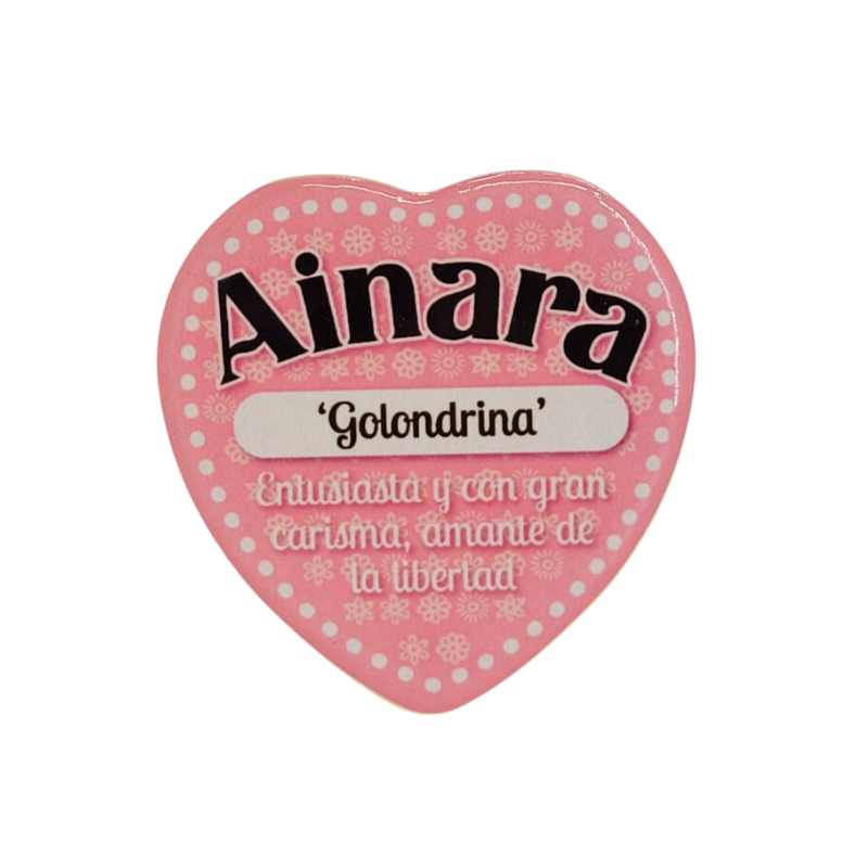 Imán Nombre Ainara Cerámica