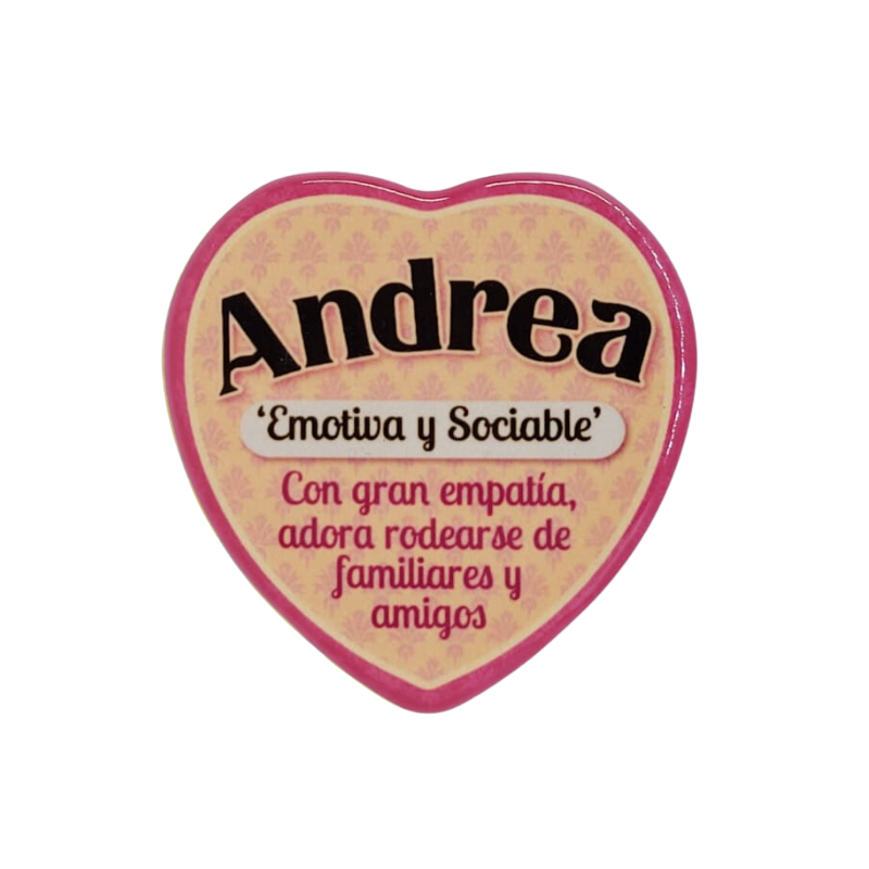 Imán Nombre Andrea Cerámica