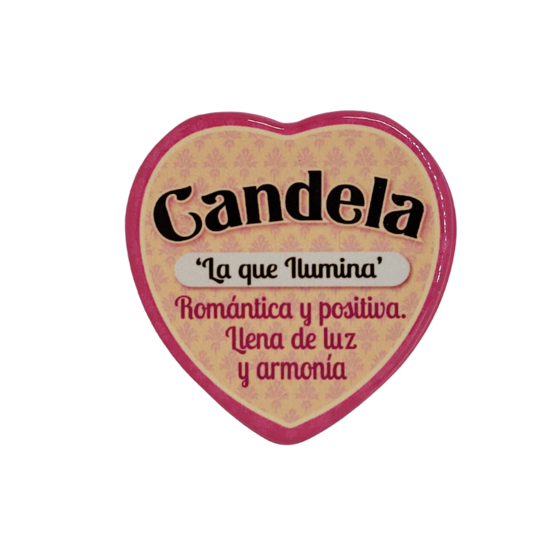 Imán Nombre Candela Cerámica