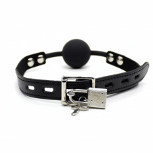 Mordaza Maciza Silicona Con Candado