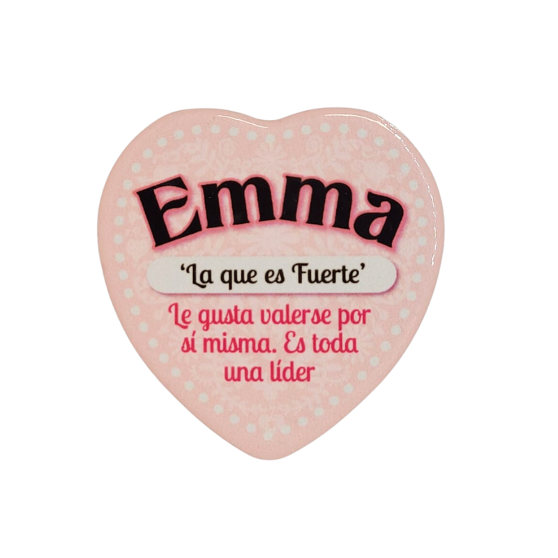 Imán Nombre Emma Cerámica