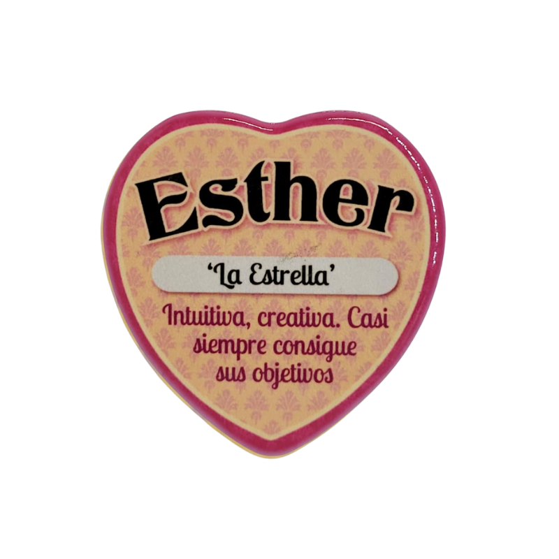 Imán Nombre Esther Cerámica