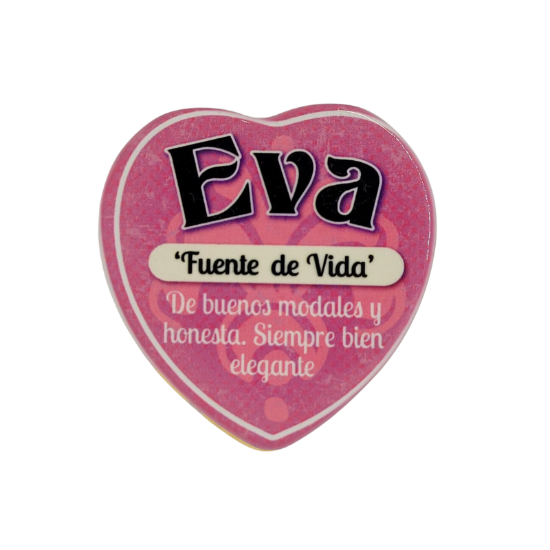 Imán Nombre Eva Cerámica