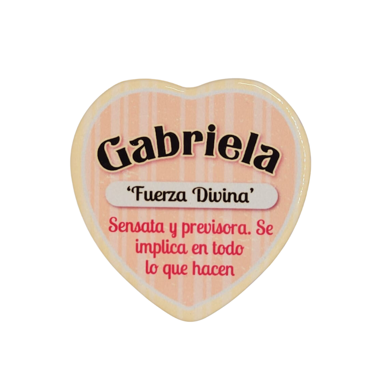 Imán Nombre Gabriela Cerámica