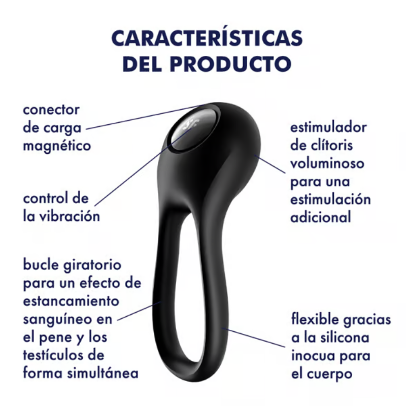 Satisfyer Anillo Recargable Majestic Duo