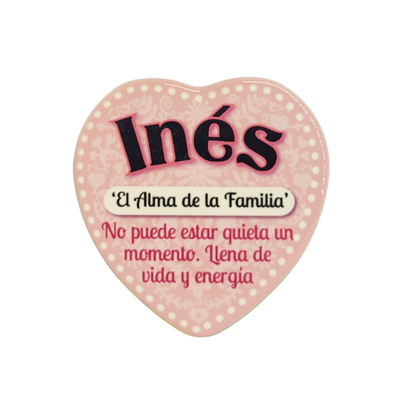 Imán Nombre Inés Cerámica
