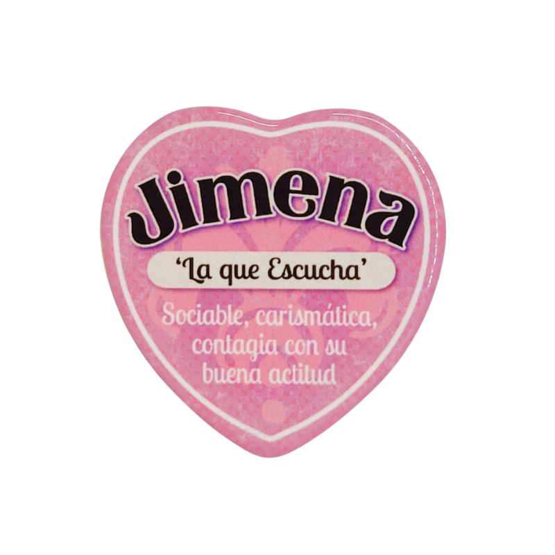 Imán Nombre Jimena Cerámica