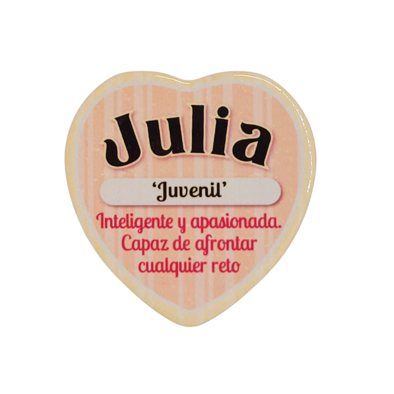 Imán Nombre Julia Cerámica