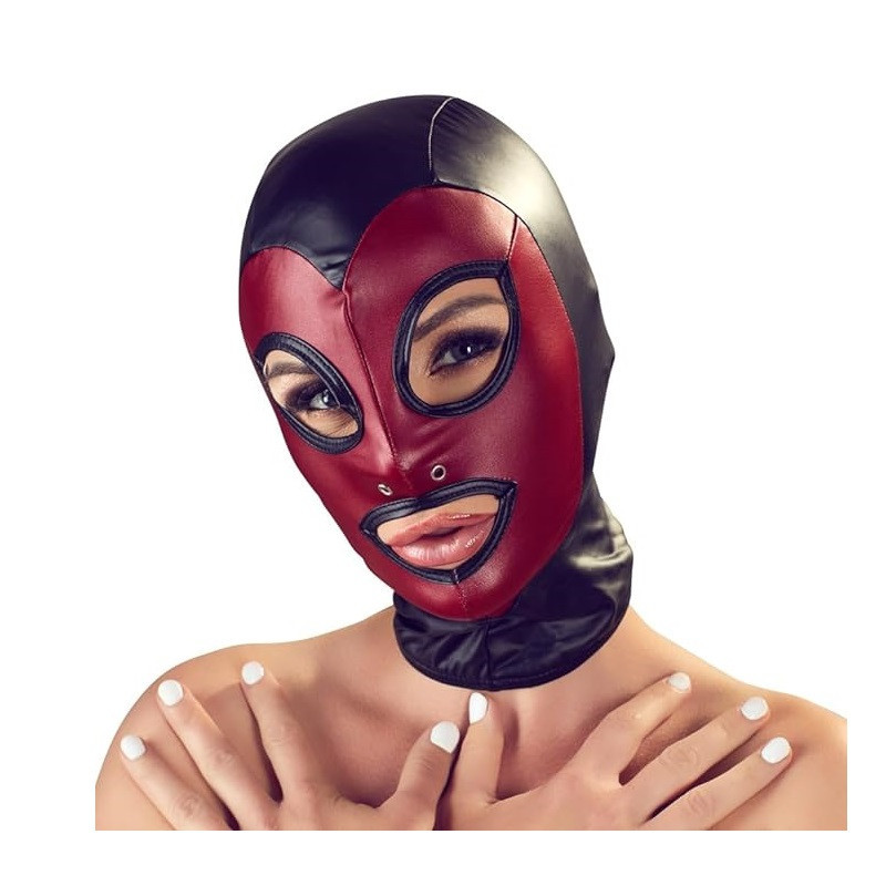 Capucha Sumisión Abierta Bad Kitty Negro/Rojo