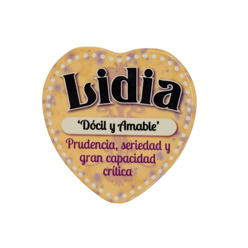 Imán Nombre Lidia Cerámica